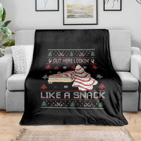 Debbies Christmas Tree Cake Throw Blanket Out Here Lookin Like A Snack - Wonder Print Shop