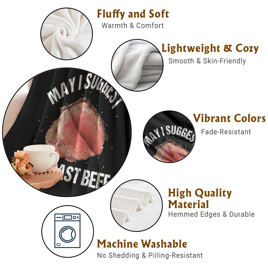 Funny Dank Meme Throw Blanket May I Suggest The Roast Beef - Wonder Print Shop