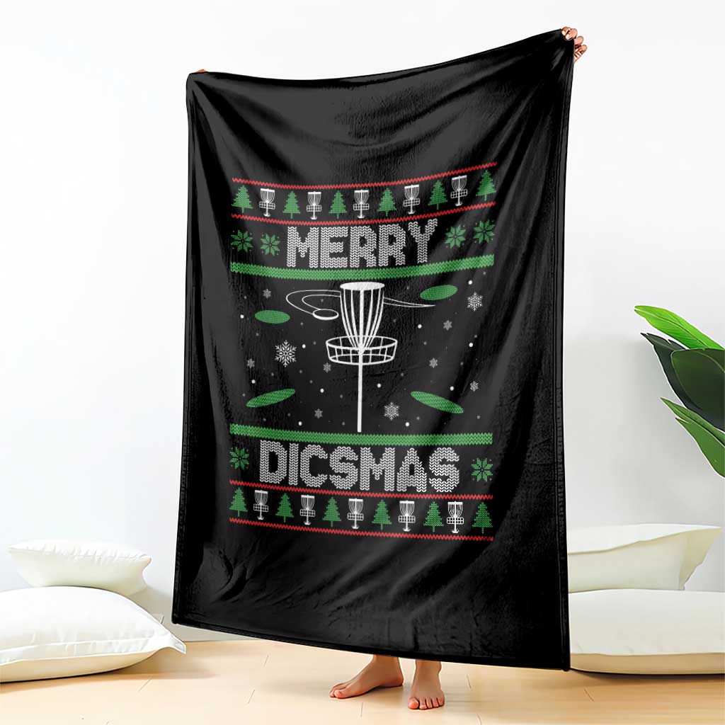 Disc Golf Christmas Throw Blanket Merry Discmas Ugly Xmas - Wonder Print Shop