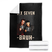 Funny 6 7 Meme Throw Blanket Retro Home Christmas Movie Alone - Wonder Print Shop
