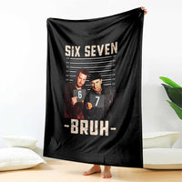 Funny 6 7 Meme Throw Blanket Retro Home Christmas Movie Alone - Wonder Print Shop