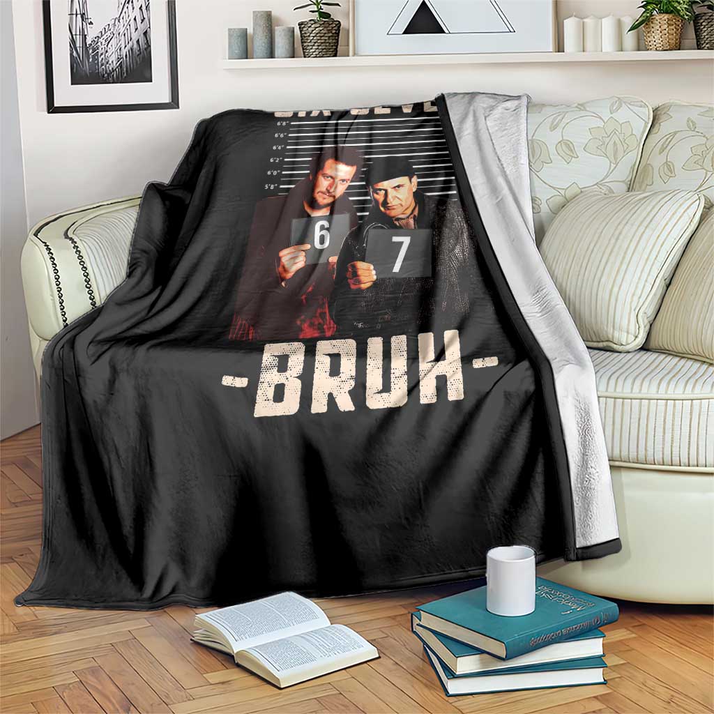 Funny 6 7 Meme Throw Blanket Retro Home Christmas Movie Alone - Wonder Print Shop