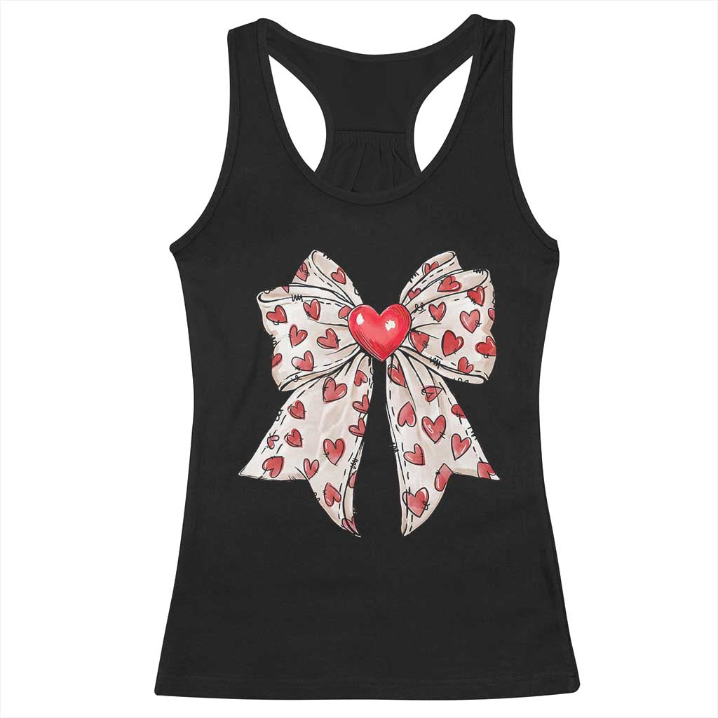 Coquette Valentine's Day Racerback Tank Top Heart Bow