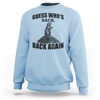 Funny Groundhog Day Sweatshirt Retro Guess Whos Back - Wonder Print Shop