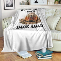 Groundhog Day Throw Blanket Funny Woodchuck Guess Whos Back - Wonder Print Shop