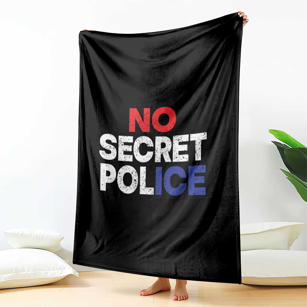 Subtle Abolish Ice Throw Blanket No Secret Police