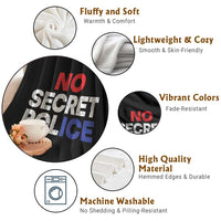 Subtle Abolish Ice Throw Blanket No Secret Police