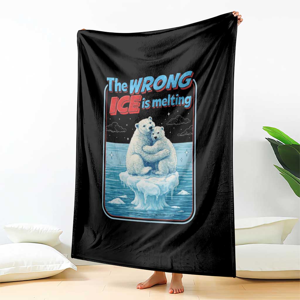 Fck Ice Throw Blanket The Wrong Ice Is Melting Polar Bear Social Justice
