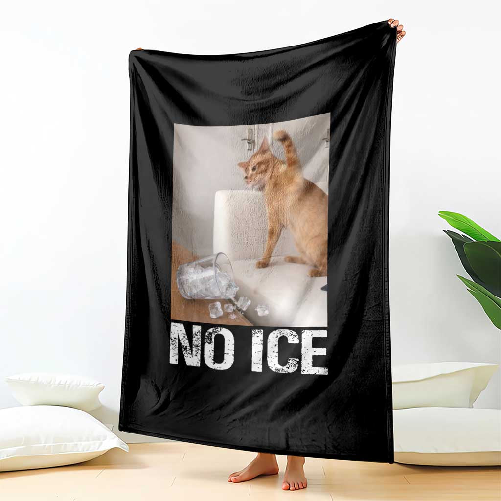 Funny Cat Meme No Ice Throw Blanket Subtle FDT Political Satire Satirical Humor