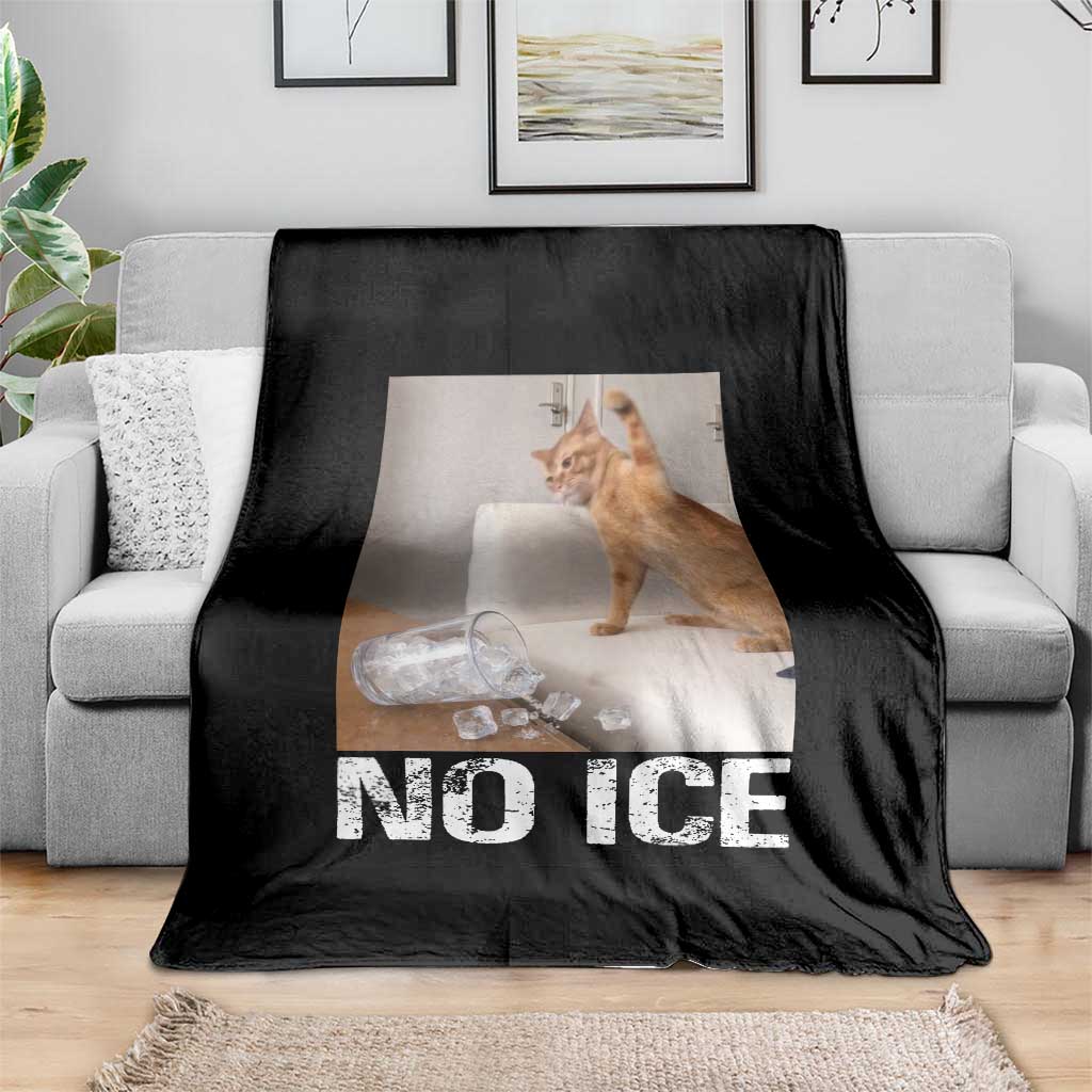 Funny Cat Meme No Ice Throw Blanket Subtle FDT Political Satire Satirical Humor