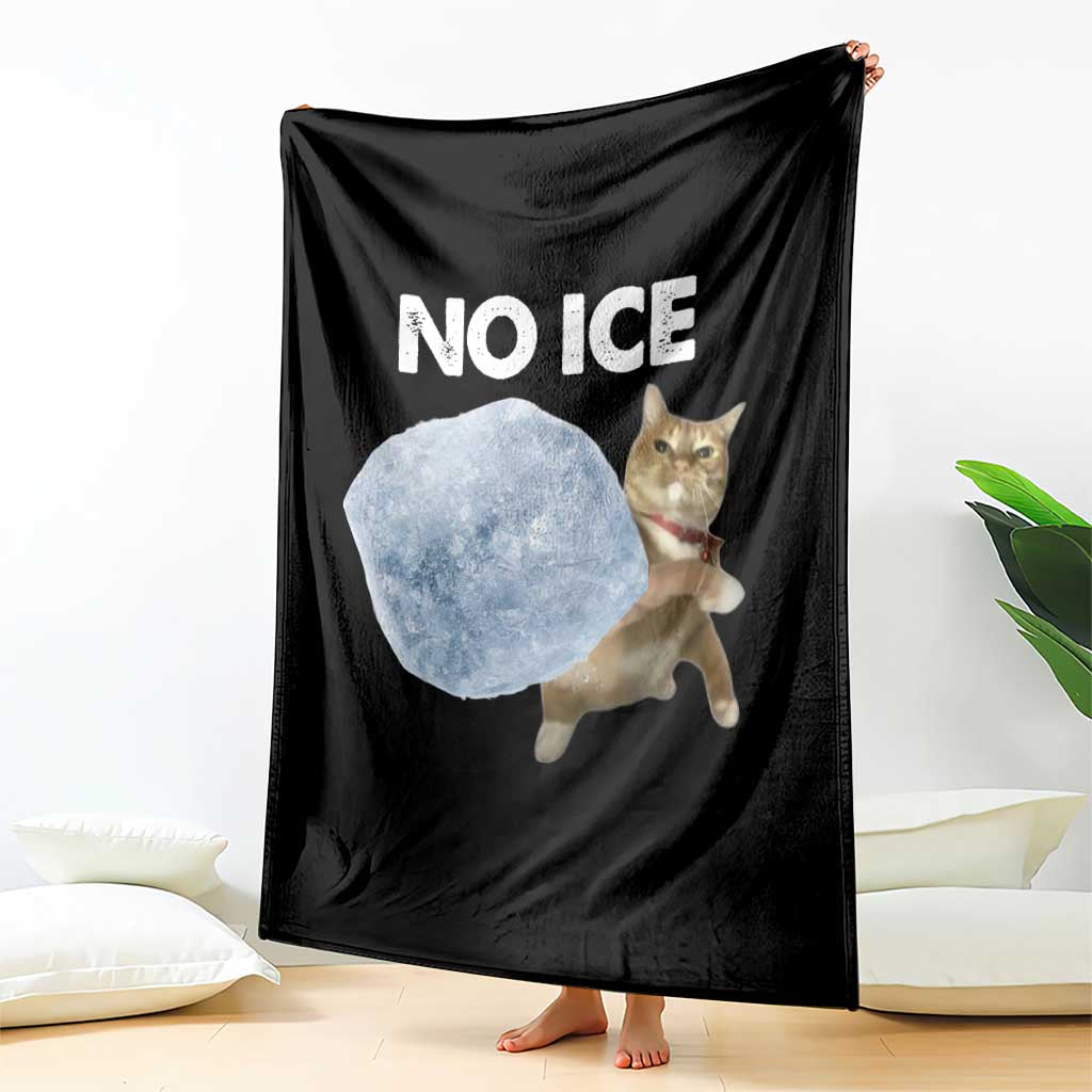 No Ice Throw Blanket Funny Cat Meme Subtle FDT Political Satire