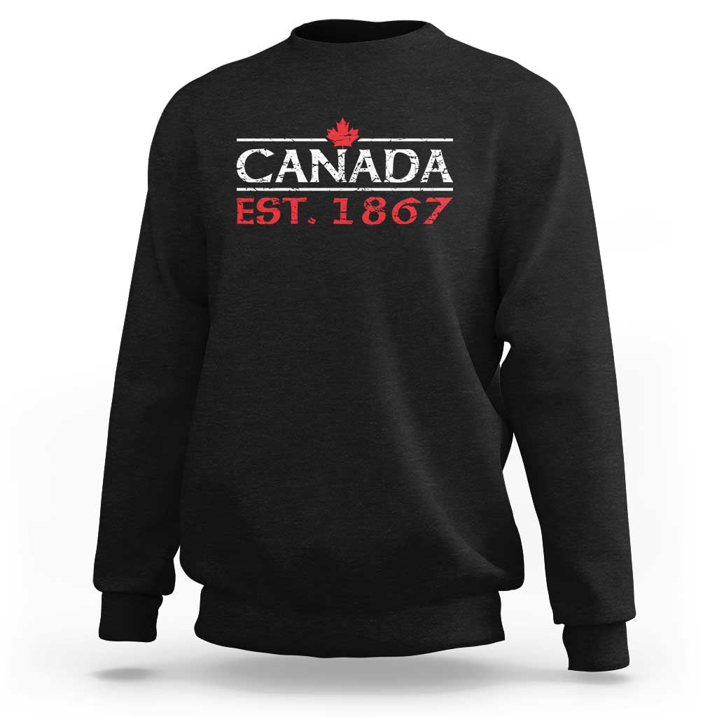 Canadian Maple Leaf Sweatshirt Canada Flag Vintage Retro Sport - Wonder Print Shop