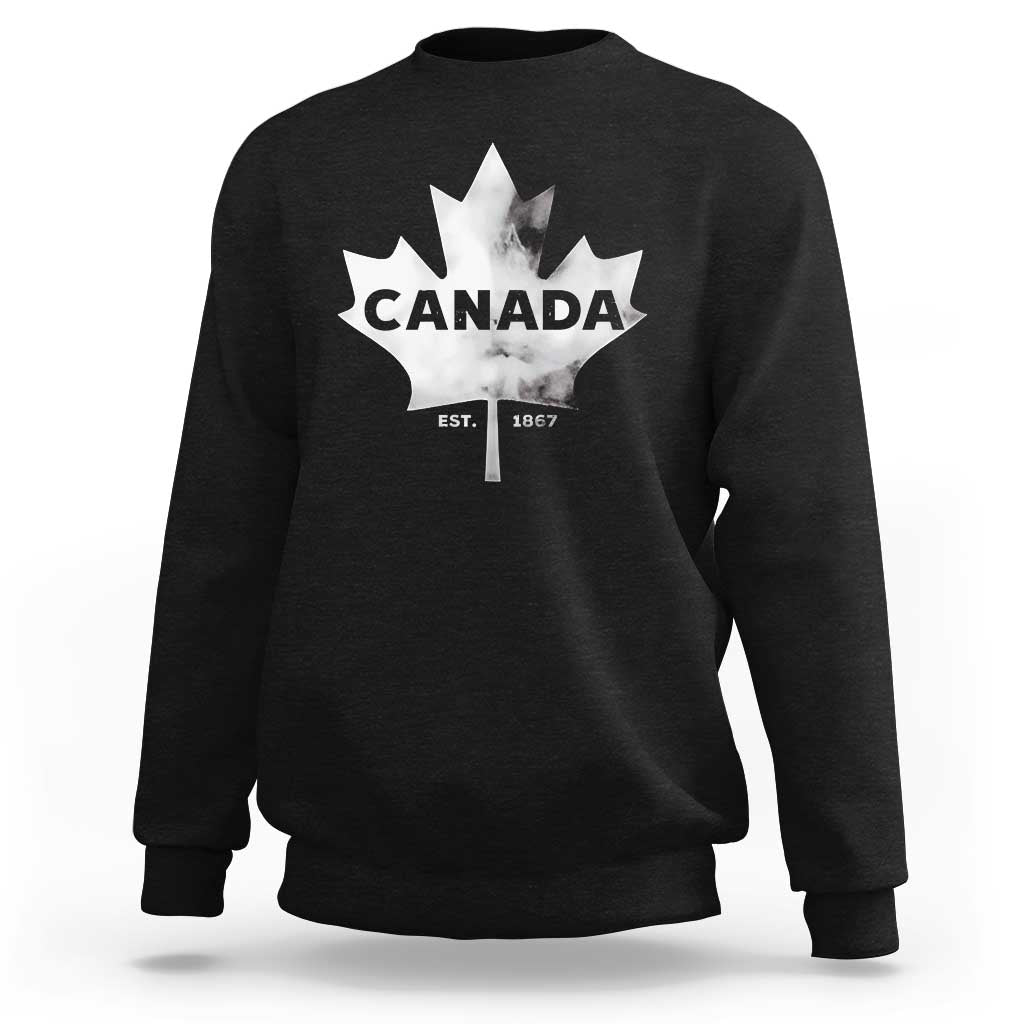 Canada Flag Sweatshirt Canadian Maple Leaf Vintage Retro Sport - Wonder Print Shop