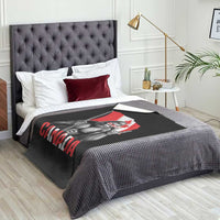 Bigfoot Canada Flag Throw Blanket Canadian Maple Leaf Patriotic Sasquatch