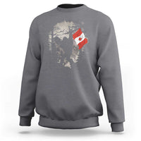 Bigfoot Canada Flag Sweatshirt Retro Sasquatch Forest Rock On