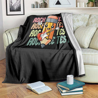 Teacher Rock The Test Day Throw Blanket Testing Motivational