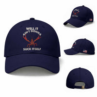 Funny Cajun Crawfish Baseball Cap It Aint Gonna Suck Itself Lobster Crawfish Boil