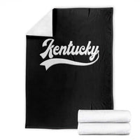 Vintage Kentucky Throw Blanket Varsity Script Retro Sports Jersey Style