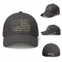 Funny Bonus Dad Baseball Cap Step Dad Camo American Flag Fathers Day
