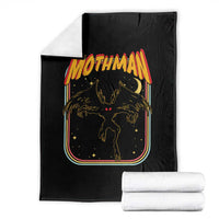 Retro Mothman Throw Blanket Vintage Comicbook Style Cryptid Lore Cryptozoology - Wonder Print Shop