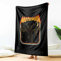 Retro Mothman Throw Blanket Vintage Comicbook Style Cryptid Lore Cryptozoology - Wonder Print Shop