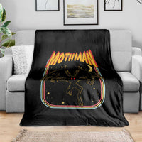 Retro Mothman Throw Blanket Vintage Comicbook Style Cryptid Lore Cryptozoology - Wonder Print Shop