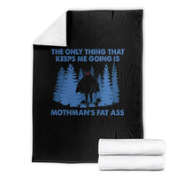 Funny Mothman Fat Ass Throw Blanket Vintage Cryptid Funny Moth Man Meme - Wonder Print Shop