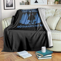 Funny Mothman Fat Ass Throw Blanket Vintage Cryptid Funny Moth Man Meme - Wonder Print Shop