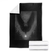 Mothman Throw Blanket Horror Poster Halloween Cryptid Lover - Wonder Print Shop
