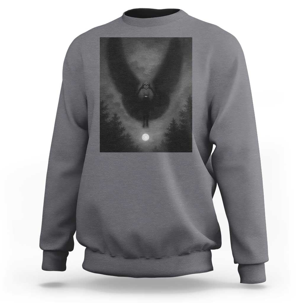 Mothman Sweatshirt Horror Poster Halloween Cryptid Lover - Wonder Print Shop