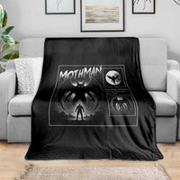 Mothman Throw Blanket Retro Horror Manga Urban Myth Cryptid Creature - Wonder Print Shop
