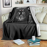 Mothman Throw Blanket Retro Horror Manga Urban Myth Cryptid Creature - Wonder Print Shop