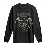 Retro Cryptid Hunter Long Sleeve Shirt Mothman Bigfoot Loch Ness Monster Cryptids - Wonder Print Shop