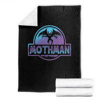 Mothman Throw Blanket Retro Neon Cryptid Paranormal Horror Monster - Wonder Print Shop