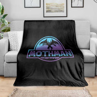 Mothman Throw Blanket Retro Neon Cryptid Paranormal Horror Monster - Wonder Print Shop