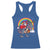 Christmas Santa Riding Dinosaur Deer Xmas Racerback Tank Top