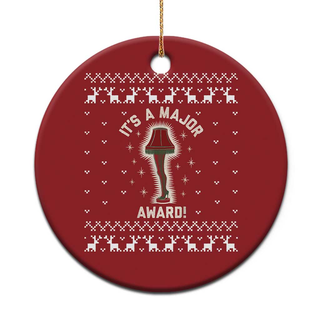 Funny Xmas Movie Christmas Ornament It's A Major Award Leg Lamp Ugly Gift - Wonder Print Shop