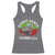 Raccoon Christmas Racerback Tank Top Sorry Santa I've Been Feral Retro Xmas Tree