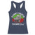 Raccoon Christmas Racerback Tank Top Sorry Santa I've Been Feral Retro Xmas Tree