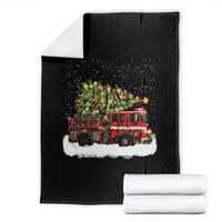 Fire Truck Christmas Throw Blanket Fireman Xmas Firefighter - Wonder Print Shop