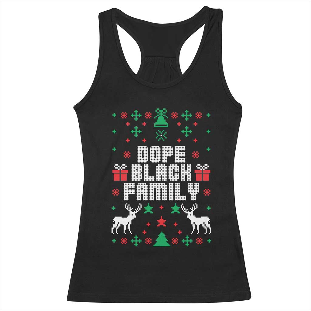 African American Family Christmas Racerback Tank Top Dope Black Family Matching Ugly Christmas