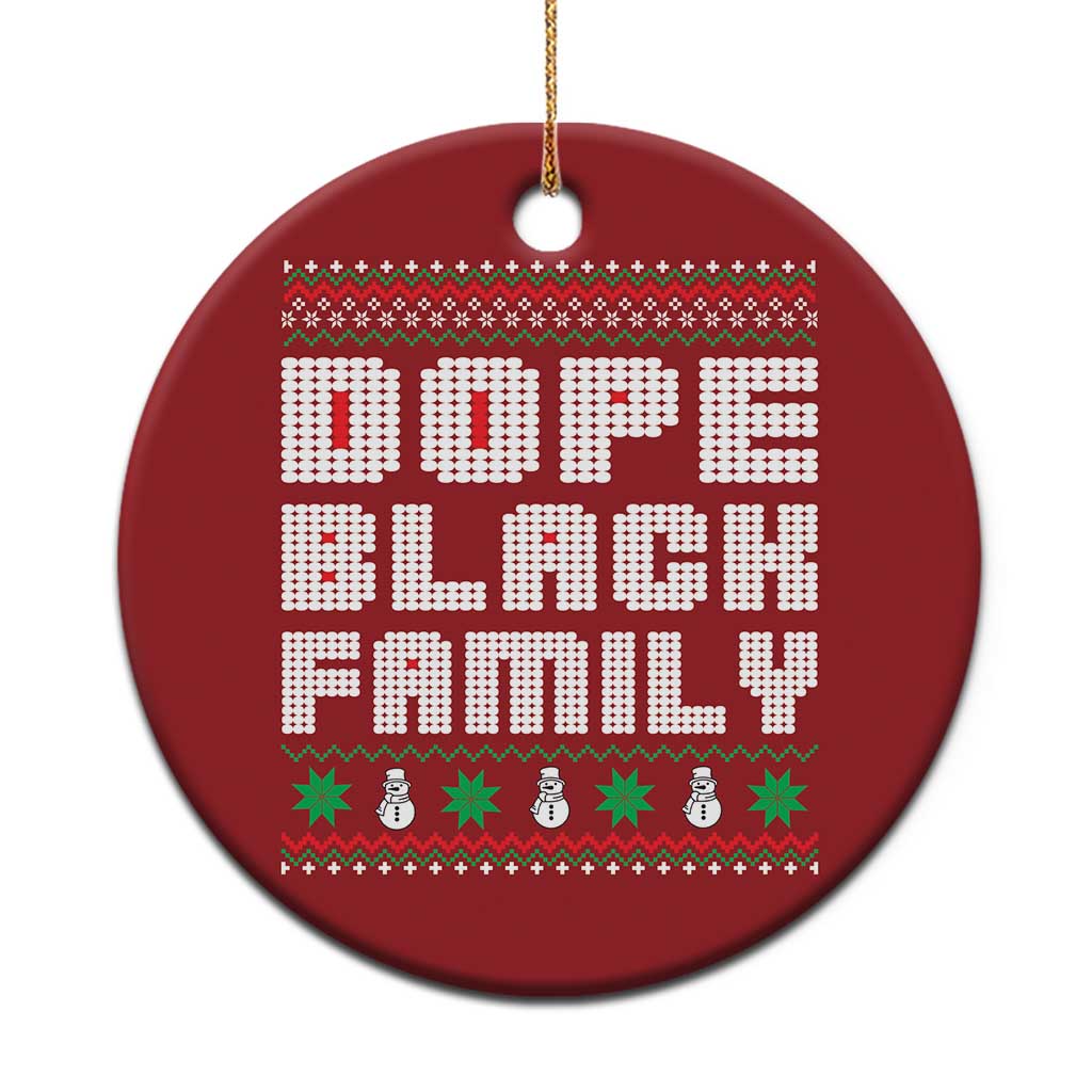 African American Family Christmas Ornament Dope Black Family Matching Ugly Xmas - Wonder Print Shop