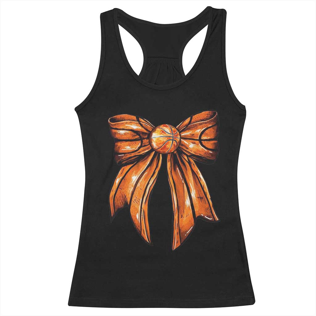 Basketball Coquette Bow Racerback Tank Top Game Day