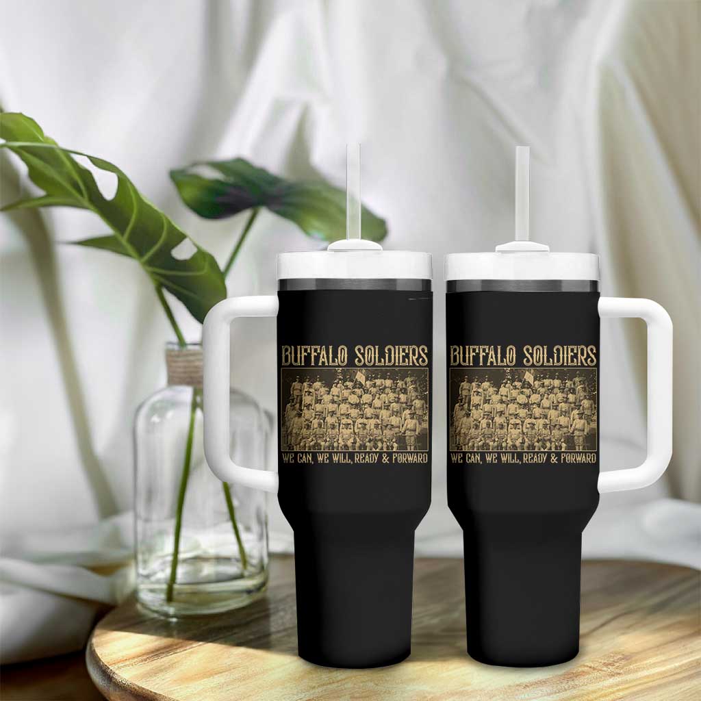Buffalo Soldiers Tumbler With Handle 9th and 10th Cavalry African American Heros Black Soldiers - Wonder Print Shop