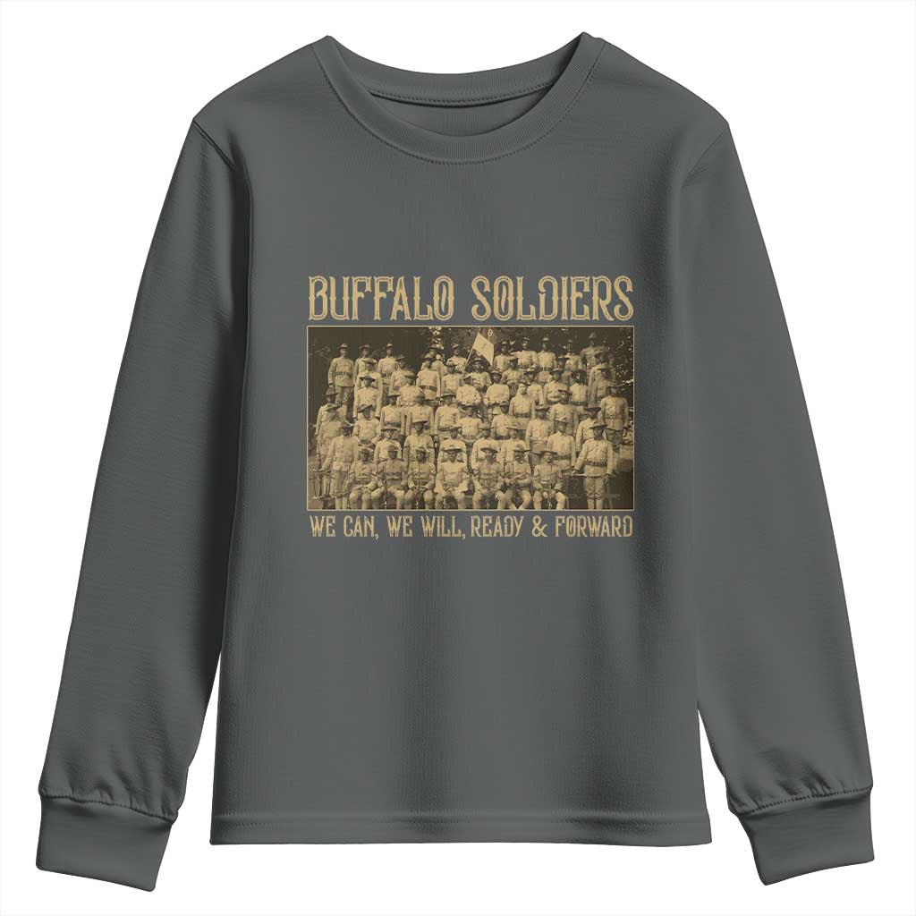 Buffalo Soldiers Youth Sweatshirt 9th and 10th Cavalry African American Heros Black Soldiers - Wonder Print Shop
