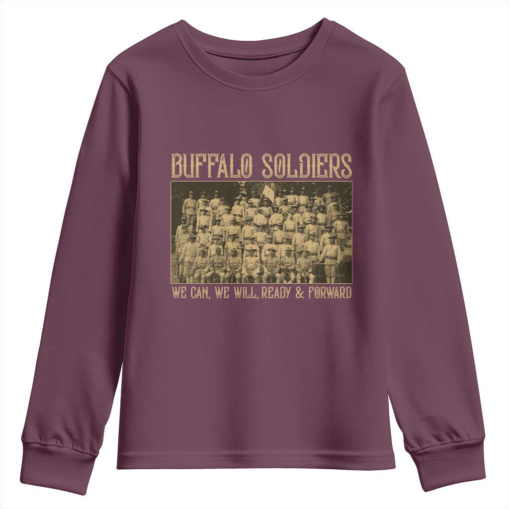 Buffalo Soldiers Youth Sweatshirt 9th and 10th Cavalry African American Heros Black Soldiers - Wonder Print Shop
