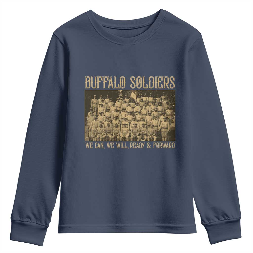 Buffalo Soldiers Youth Sweatshirt 9th and 10th Cavalry African American Heros Black Soldiers - Wonder Print Shop