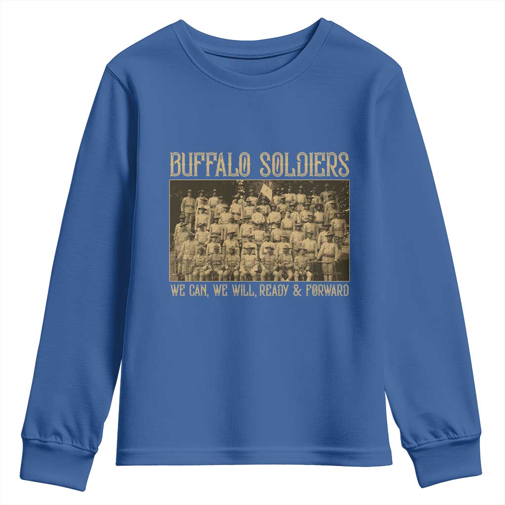 Buffalo Soldiers Youth Sweatshirt 9th and 10th Cavalry African American Heros Black Soldiers - Wonder Print Shop