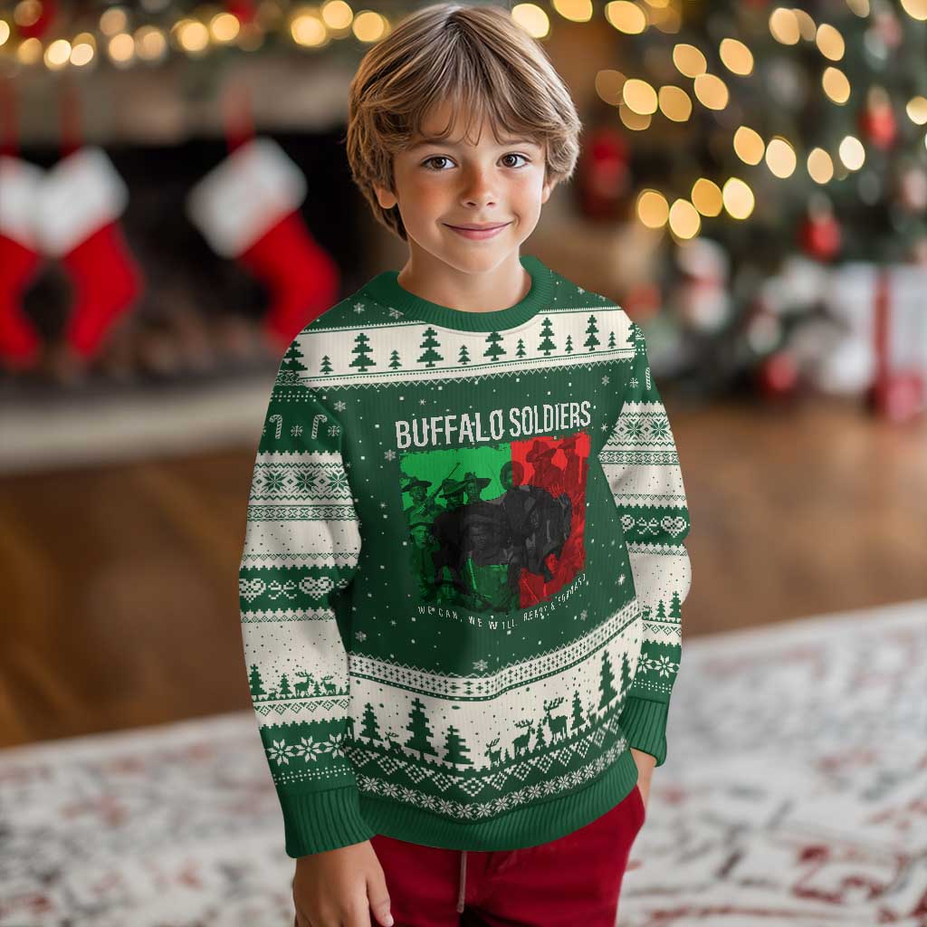 Buffalo Soldiers Ugly Christmas Sweater 9th and 10th Cavalry Afro African American Heros - Wonder Print Shop