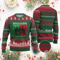 Buffalo Soldiers Ugly Christmas Sweater 9th and 10th Cavalry Afro African American Heros - Wonder Print Shop
